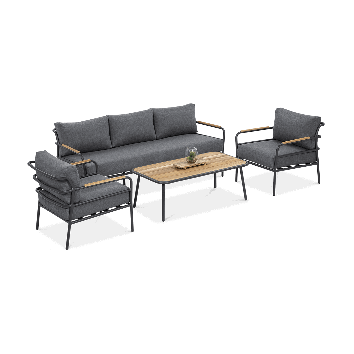 Zestaw mebli balkonowych Orchid Caffe Grey