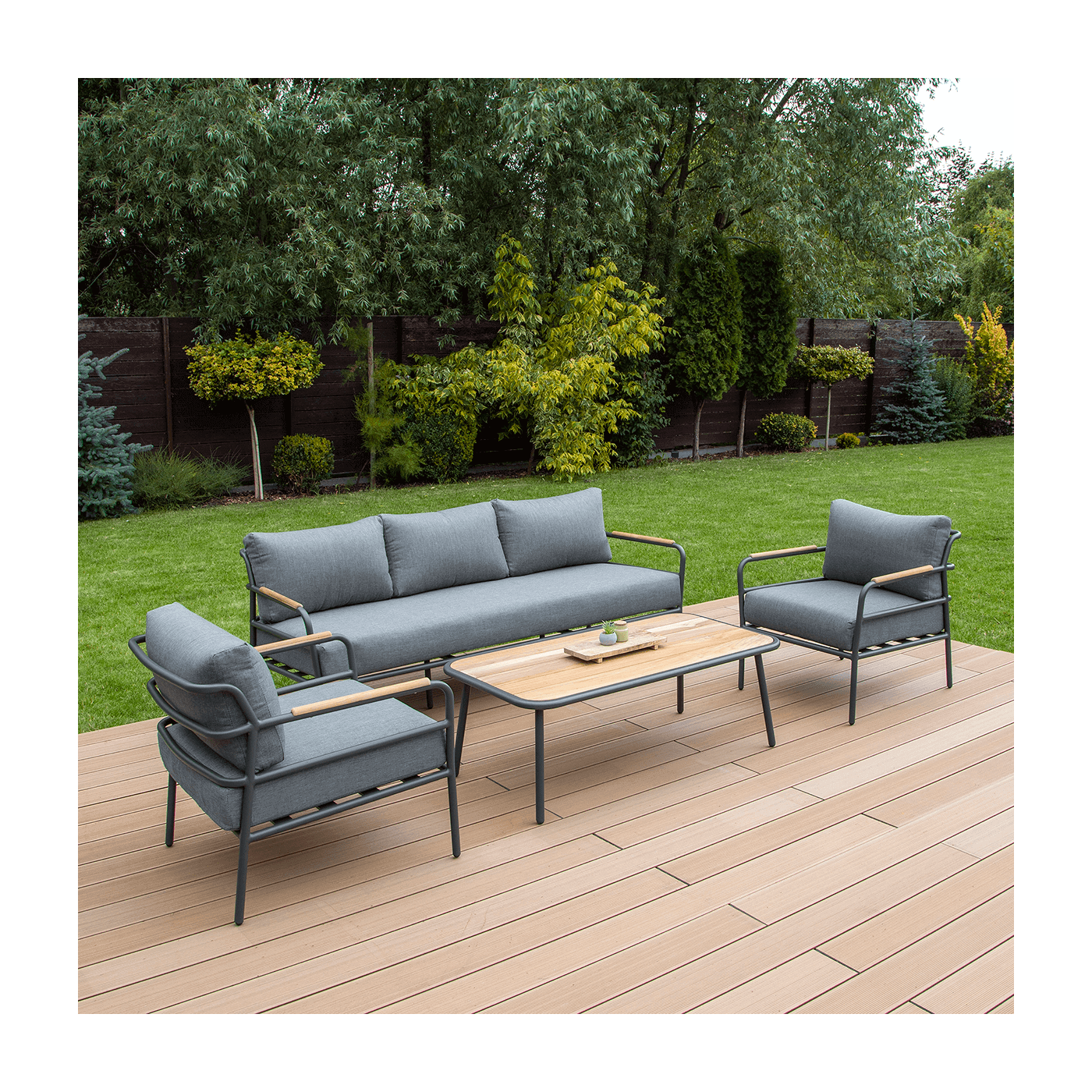 Zestaw mebli balkonowych Orchid Caffe Grey