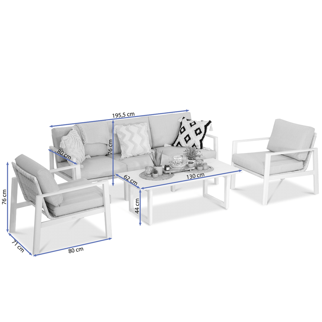 Meble wypoczynkowe Lotus Caffè White Furrore