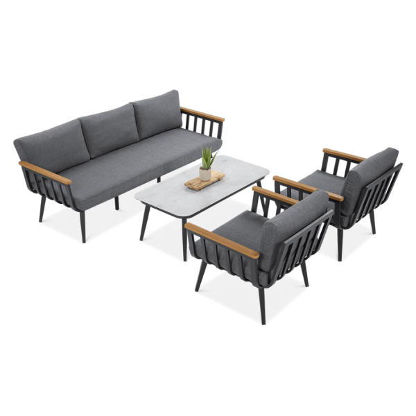 Zestaw mebli balkonowych Stella Caffe Grey