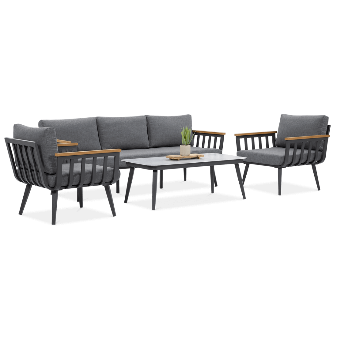 Zestaw mebli balkonowych Stella Caffe Grey