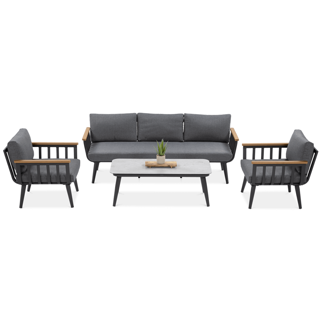 Zestaw mebli balkonowych Stella Caffe Grey