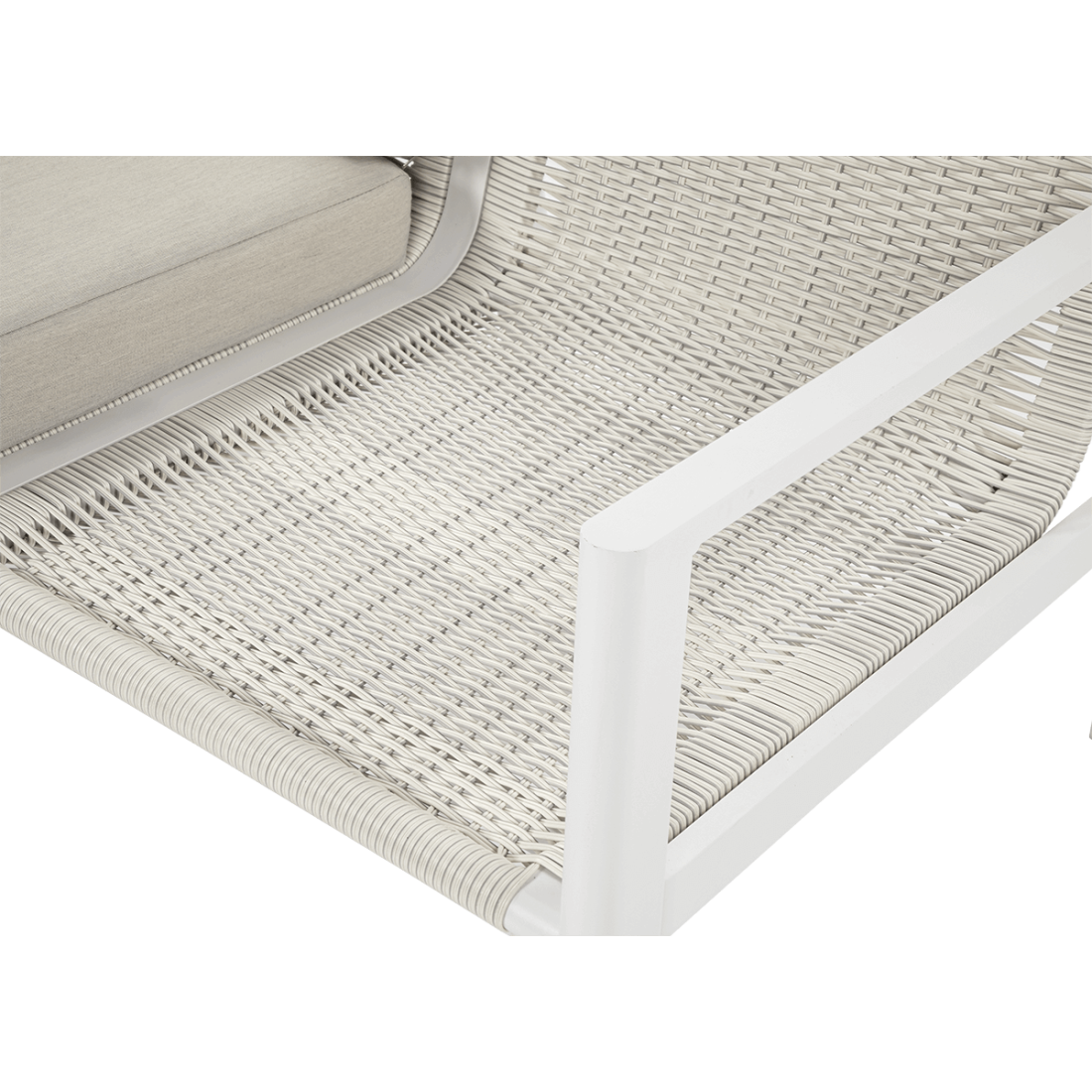 Meble wypoczynkowe do ogrodu - Lotus Dining White Furrore