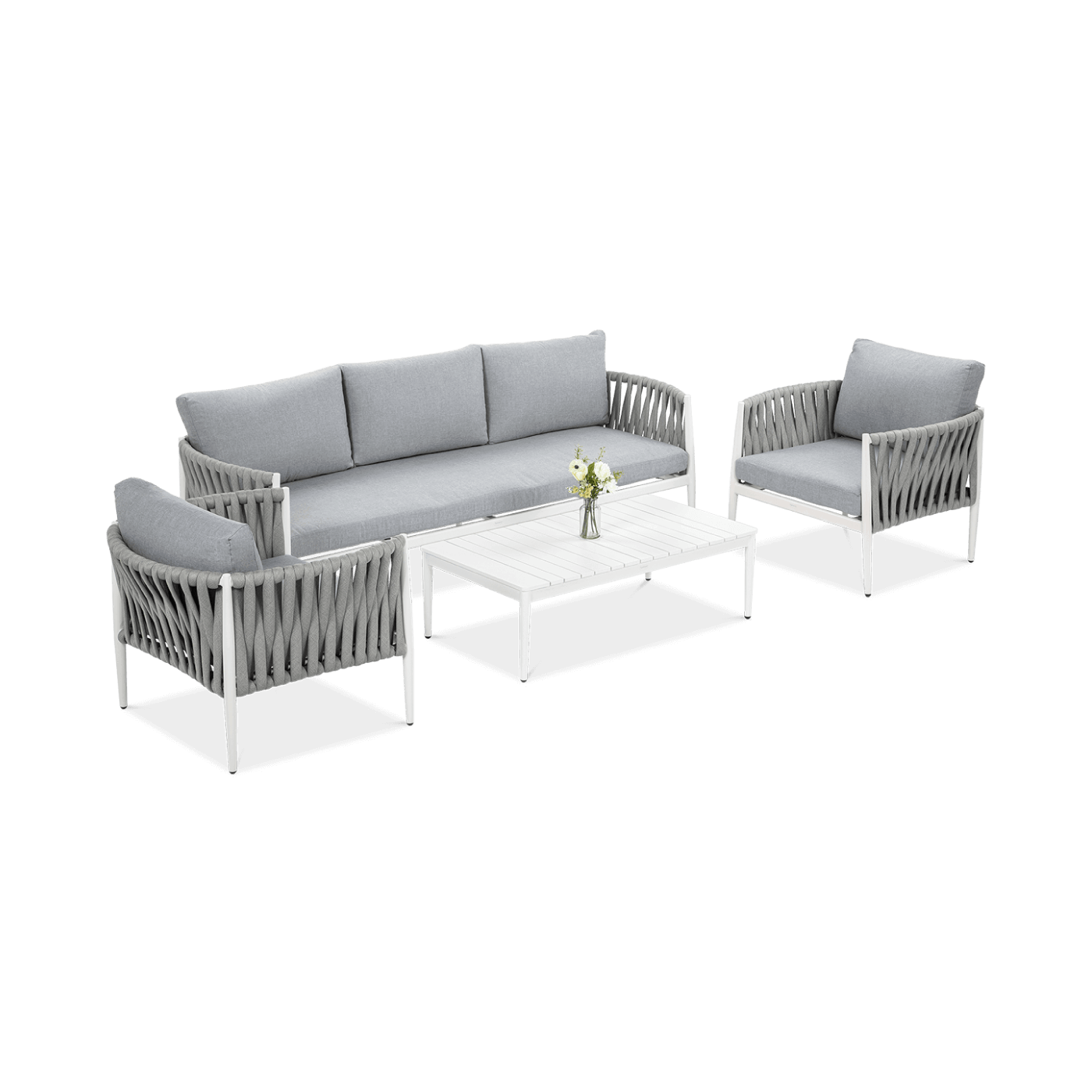 Zestaw mebli ogrodowych Monza Caffe White Furrore