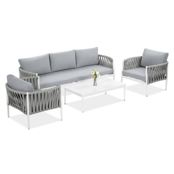 Monza Caffe White Furrore garden furniture set