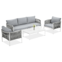 Zestaw mebli ogrodowych Monza Caffe White Furrore