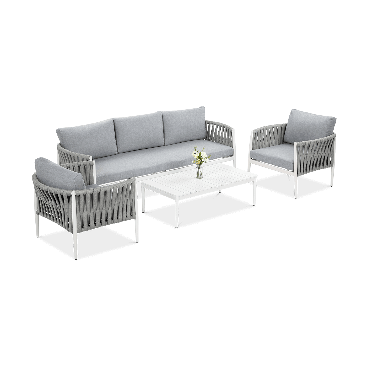 Zestaw mebli ogrodowych Monza Caffe White Furrore