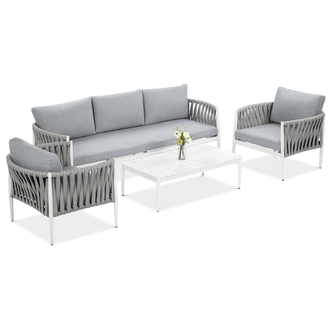 Zestaw mebli ogrodowych Monza Caffe White Furrore