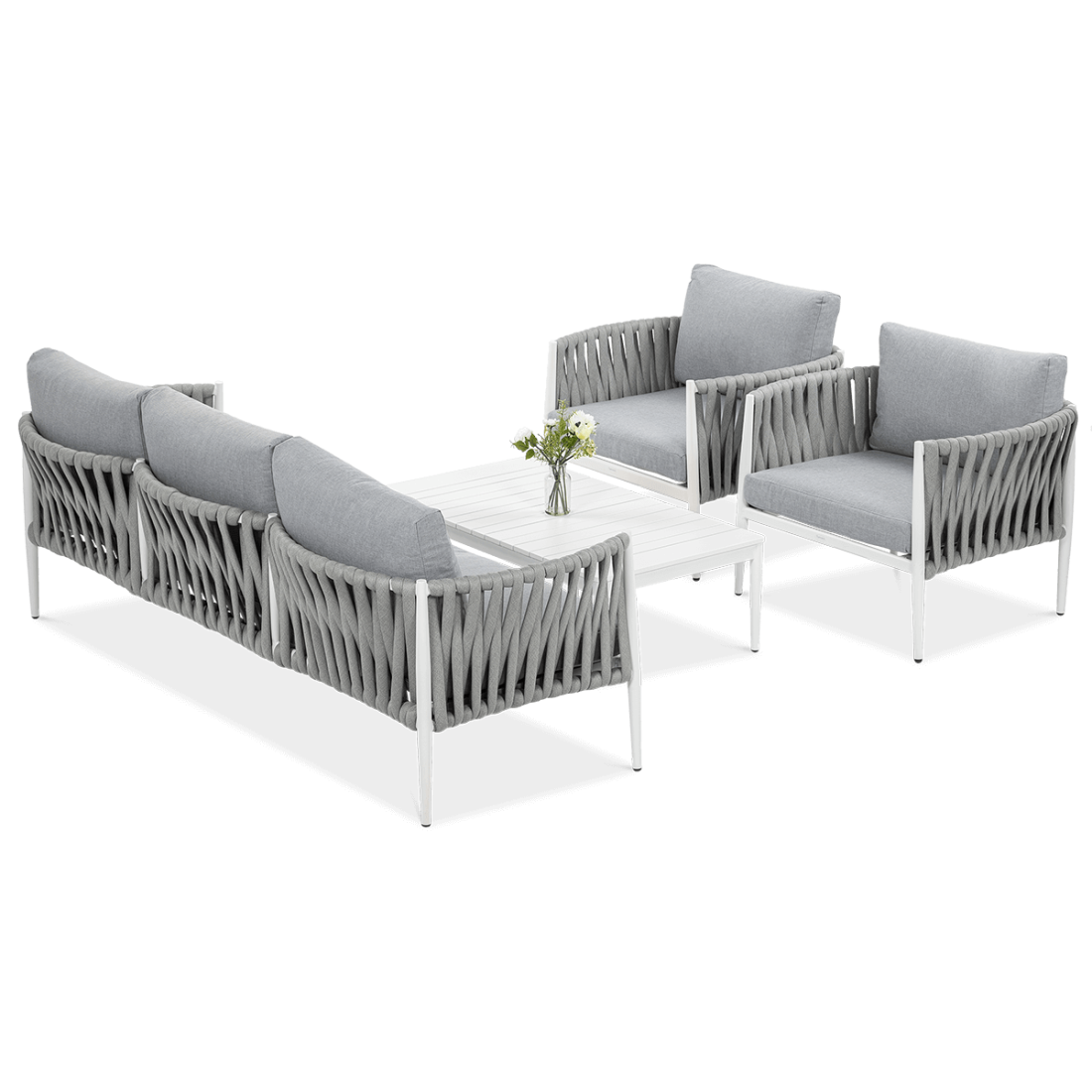 Zestaw mebli ogrodowych Monza Caffe White Furrore
