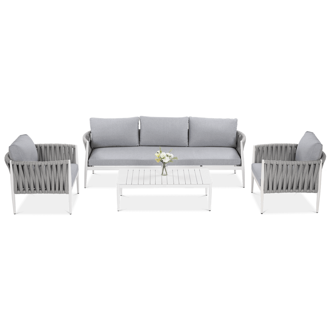 Zestaw mebli ogrodowych Monza Caffe White Furrore