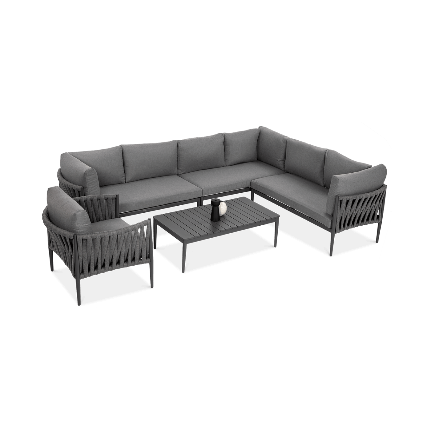 MONZA CAFFE+CORNER ARMCHAIR GREY