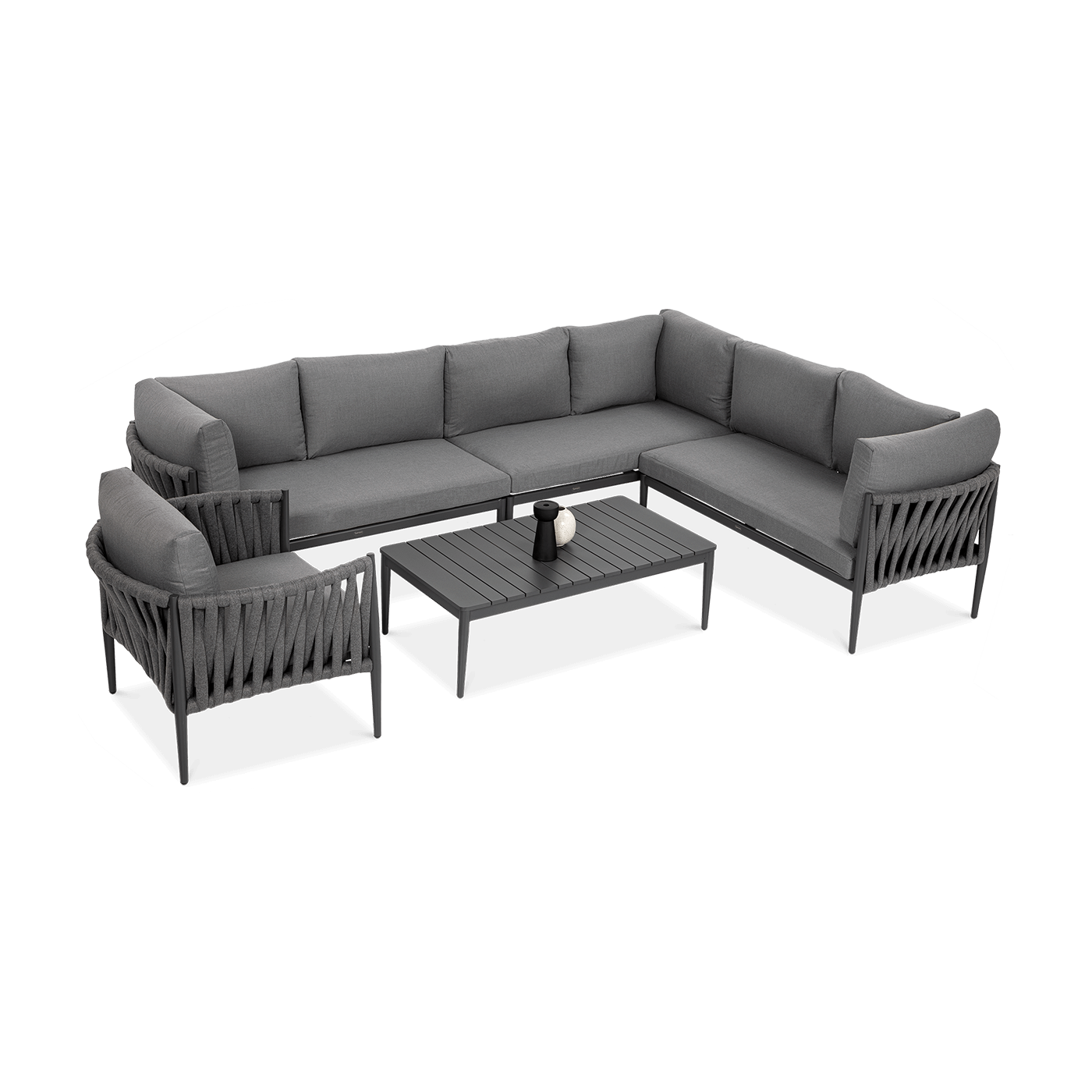 MONZA CAFFE+CORNER ARMCHAIR GREY