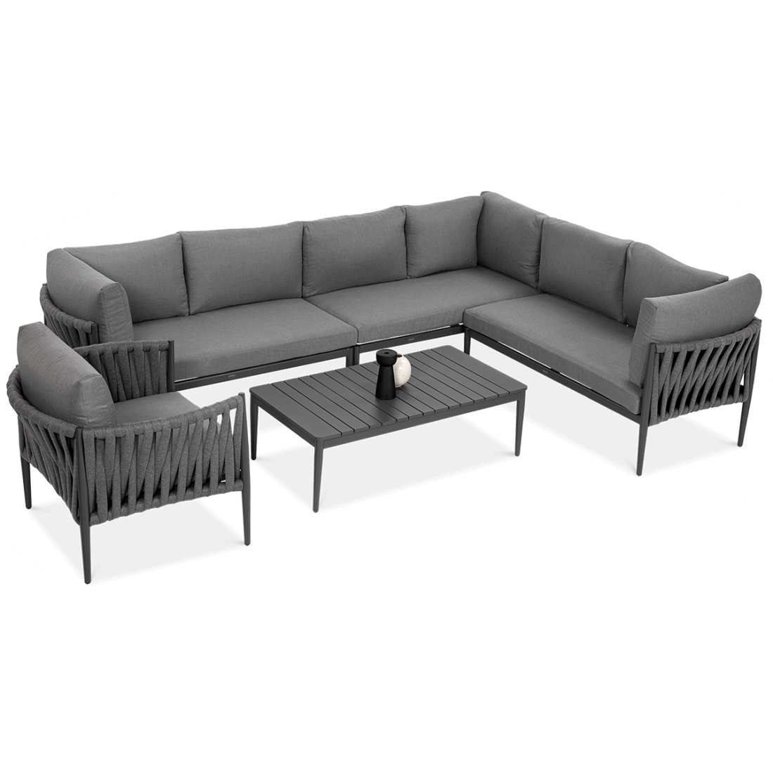 MONZA CAFFE+CORNER ARMCHAIR GREY