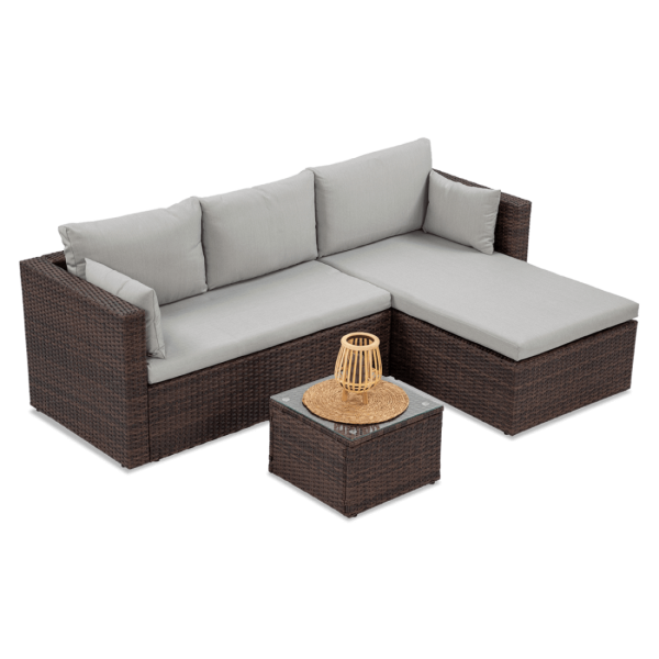 LISBON BROWN CORNER SOFA