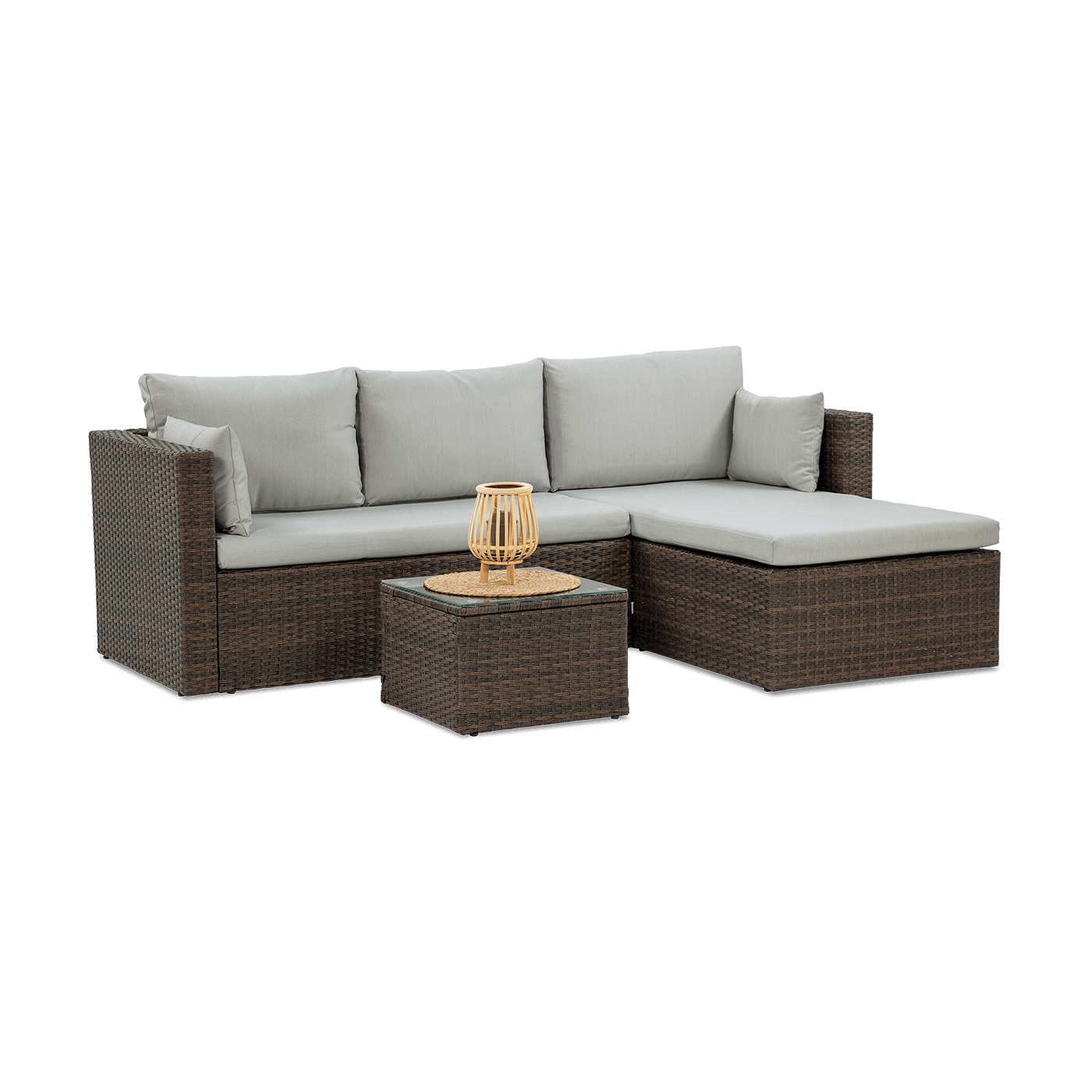 LISBON BROWN CORNER SOFA