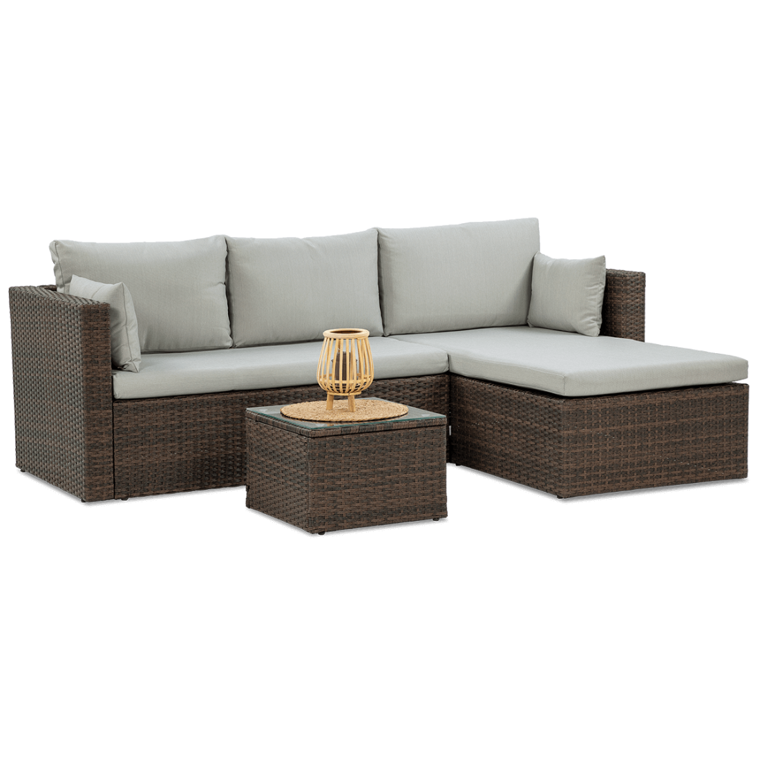 LISBON BROWN CORNER SOFA