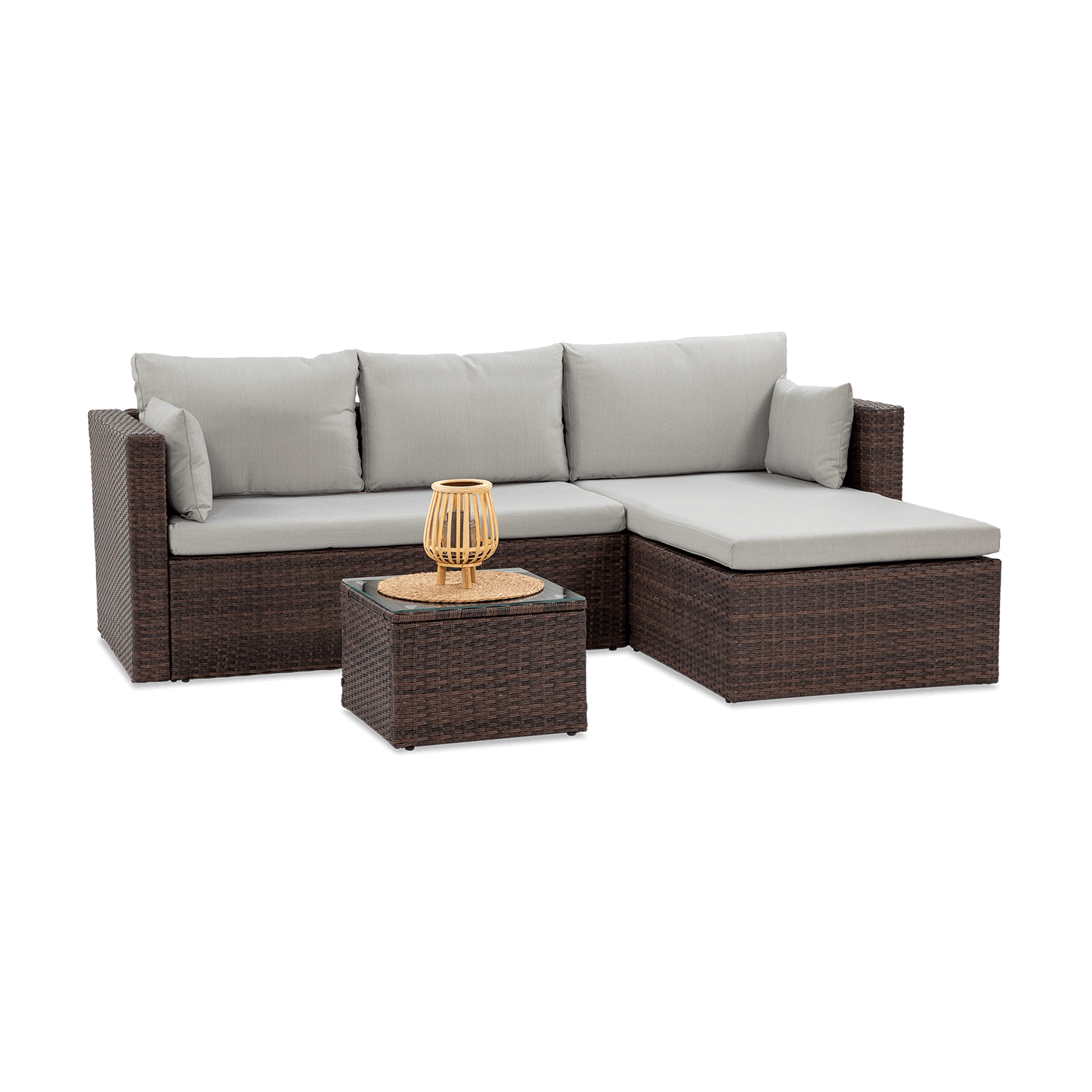 LISBON BROWN CORNER SOFA