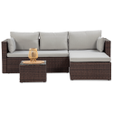 LISBON BROWN CORNER SOFA