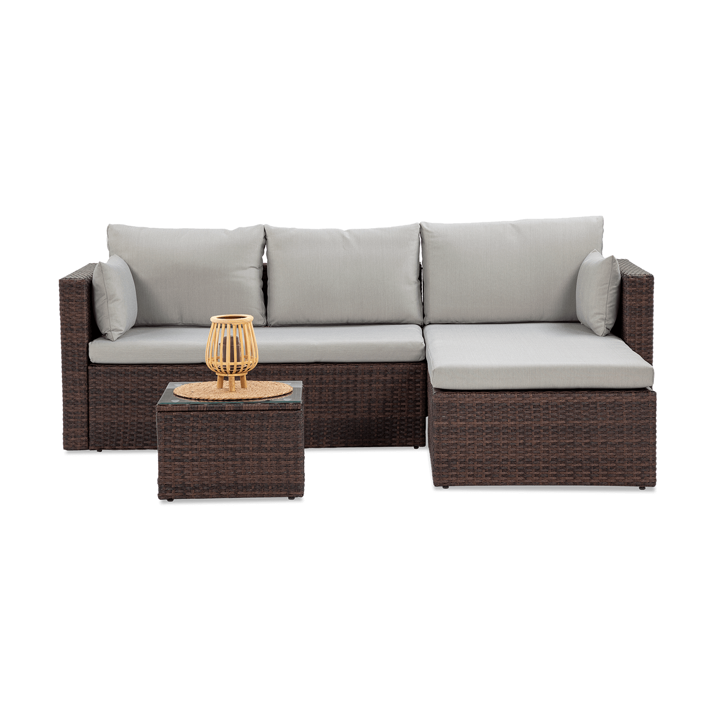 LISBON BROWN CORNER SOFA