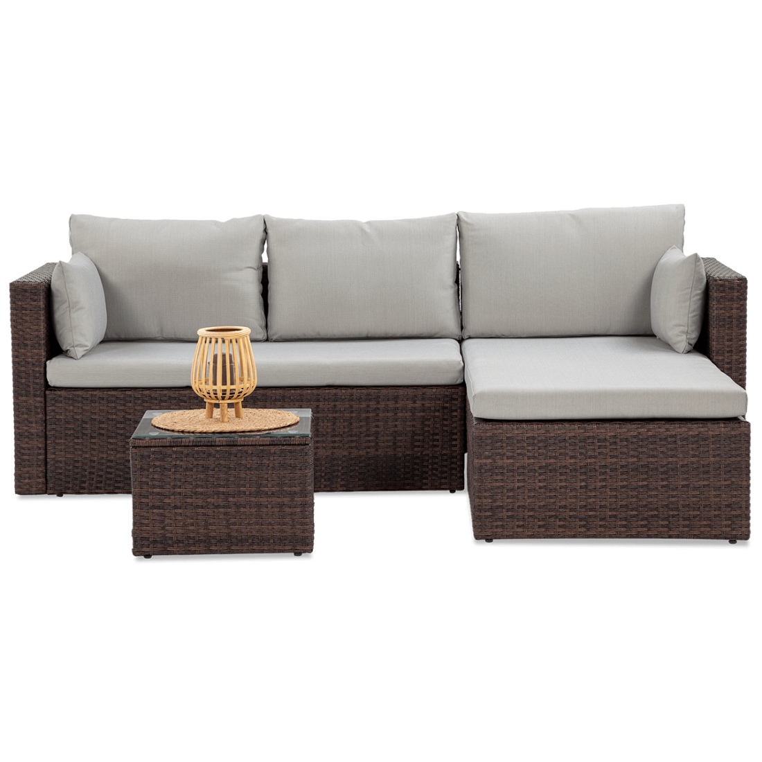 LISBON BROWN CORNER SOFA