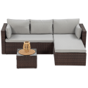 LISBON BROWN CORNER SOFA