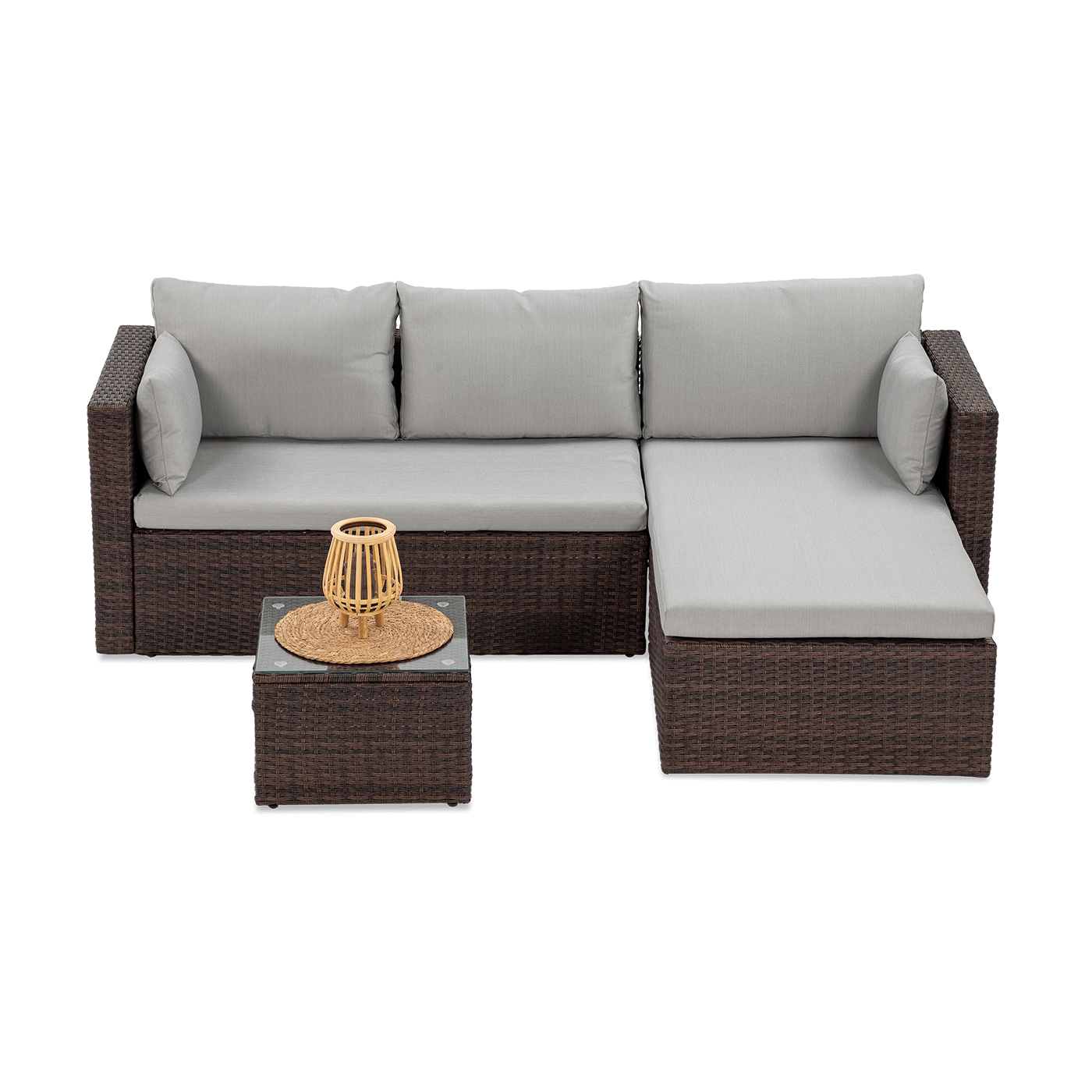 LISBON BROWN CORNER SOFA