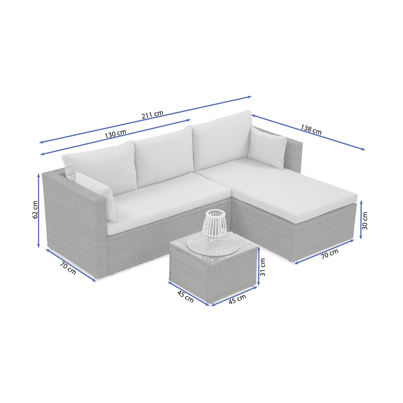 LISBON BROWN CORNER SOFA