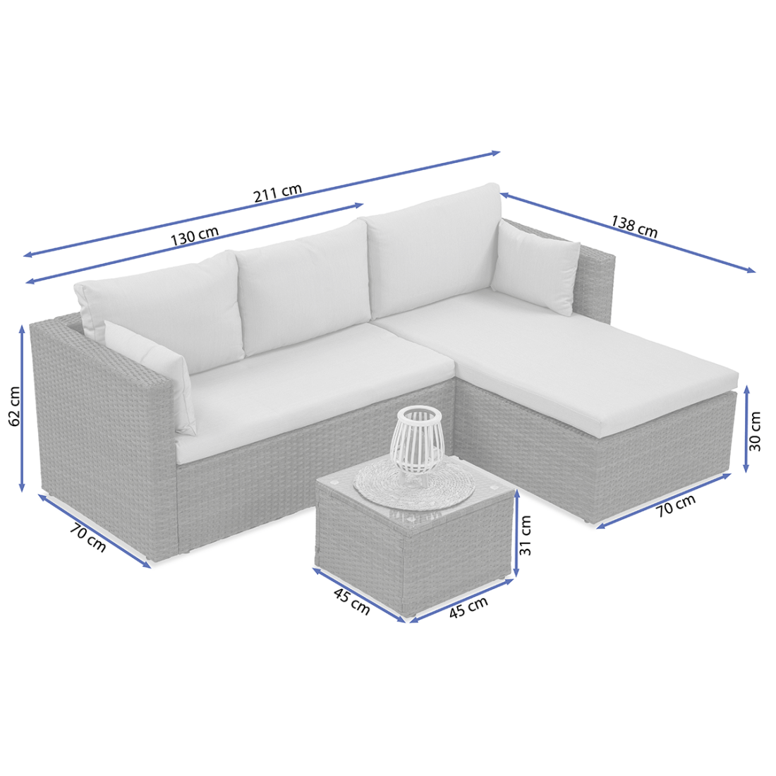 LISBON BROWN CORNER SOFA