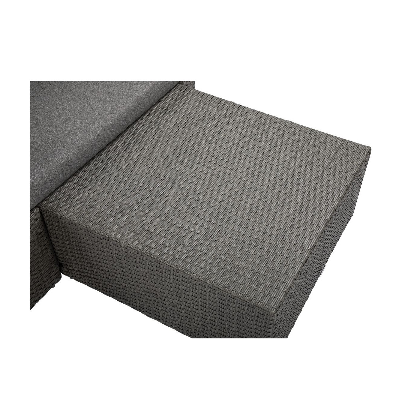 zbliżenie na technorattanową konstrukcję narożnika lizbona