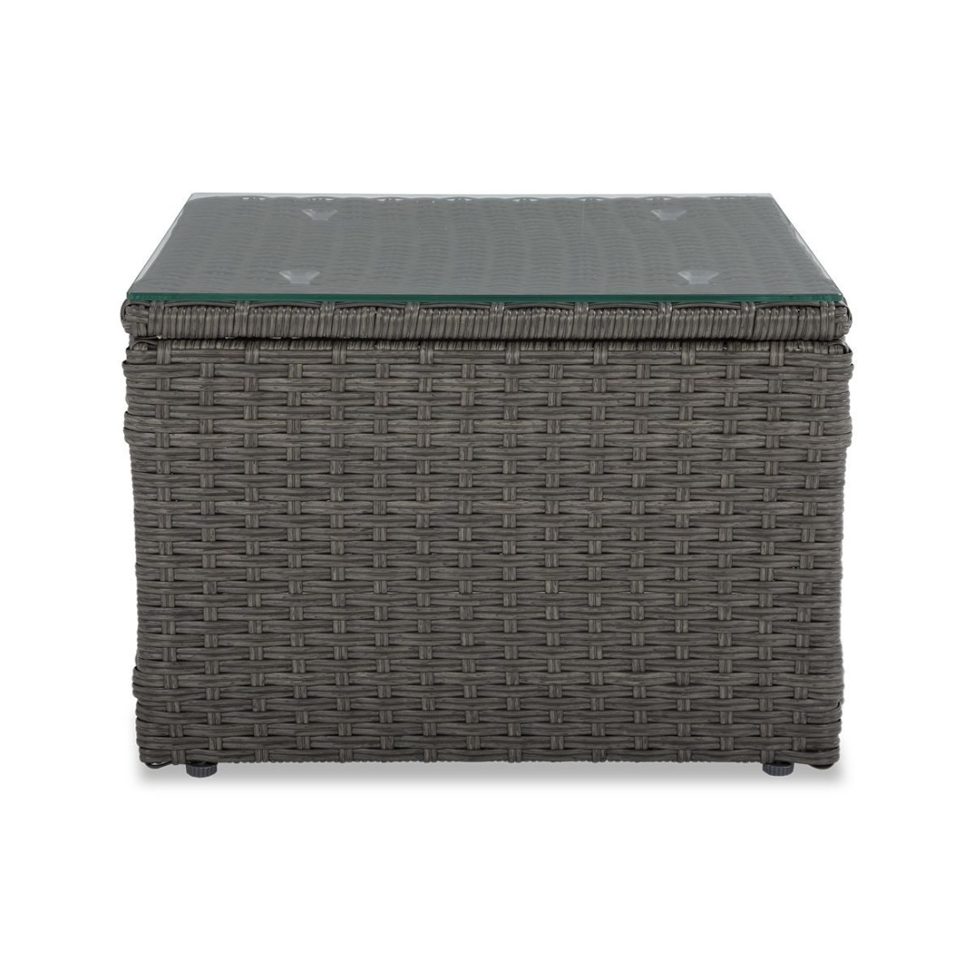 Przód stolika kawowego z szklanym blatem lizbona