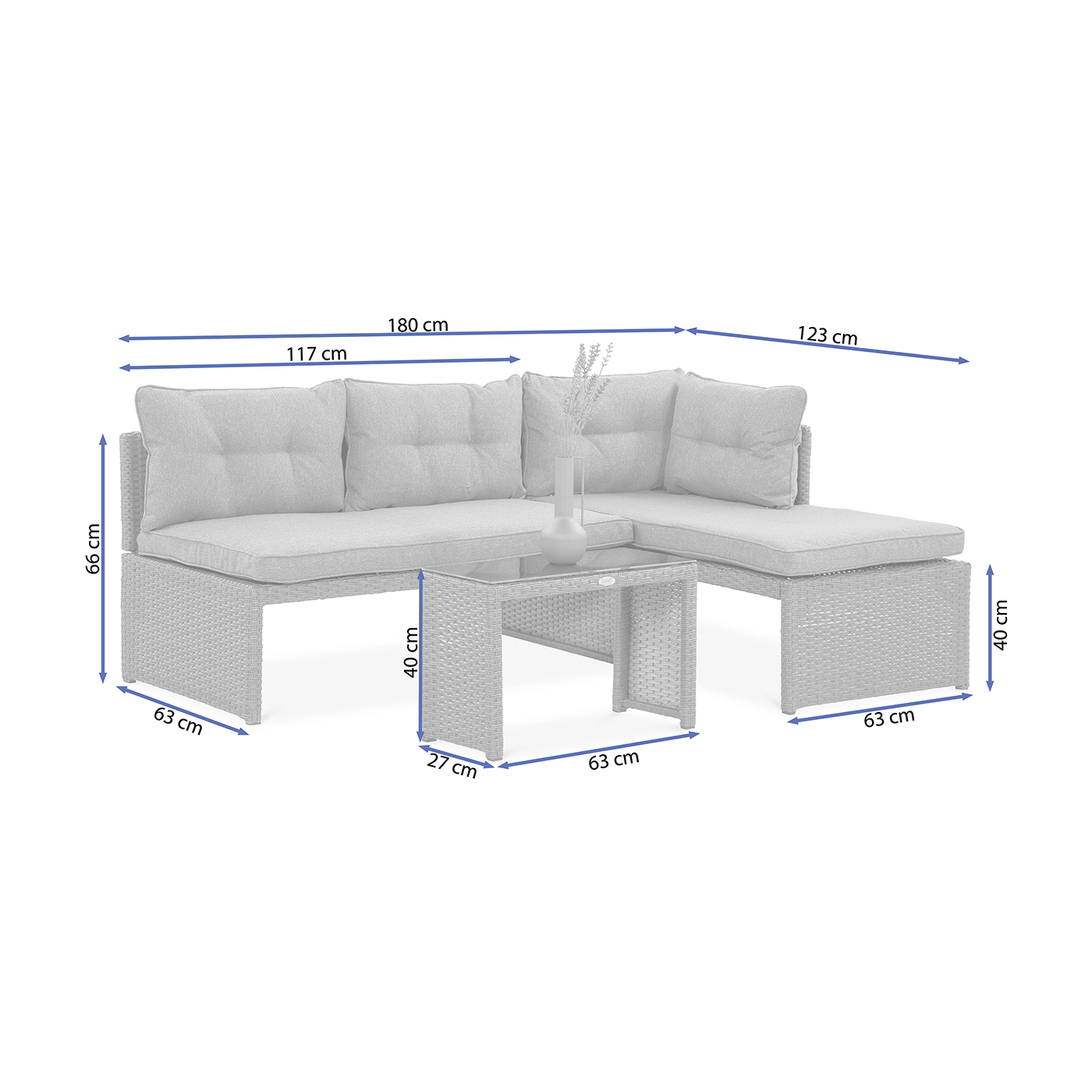 Narożnik ogrodowy Canvas Graphite dla klientów biznesowych