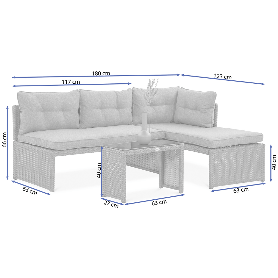 Narożnik ogrodowy Canvas Graphite dla klientów biznesowych