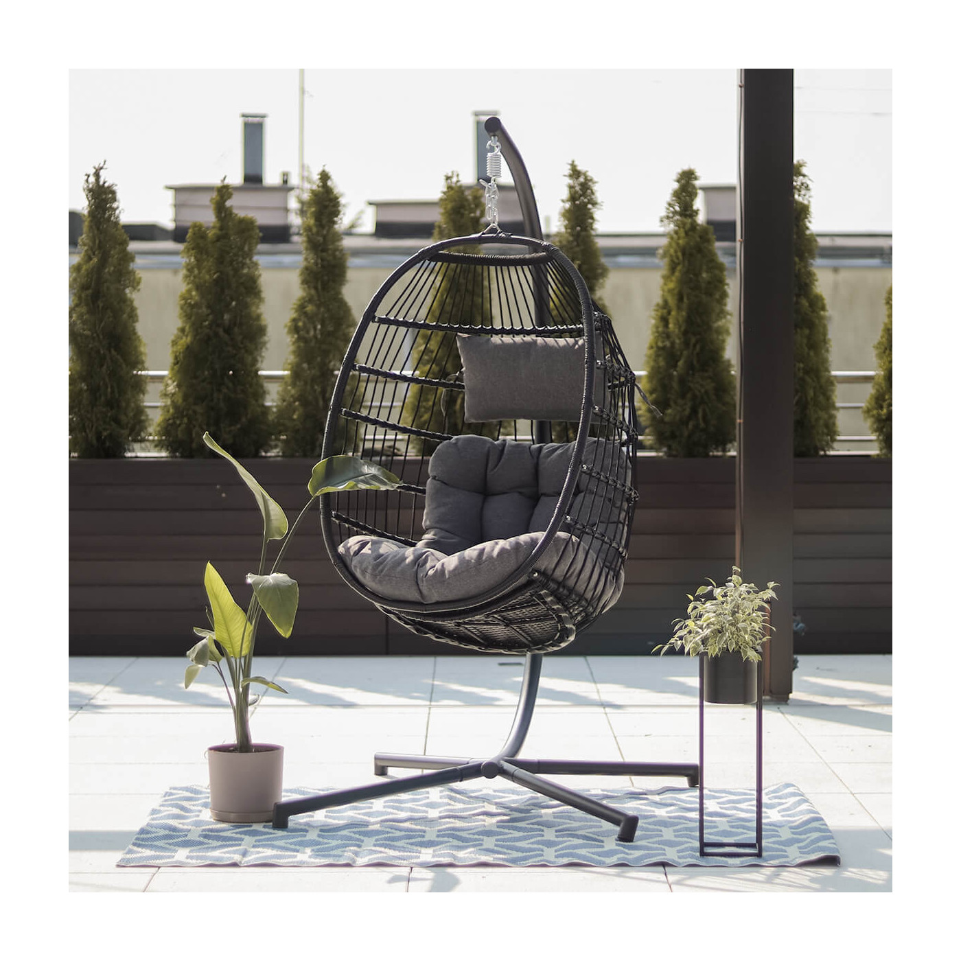 HARMONY FOTEL WISZĄCY BLACK