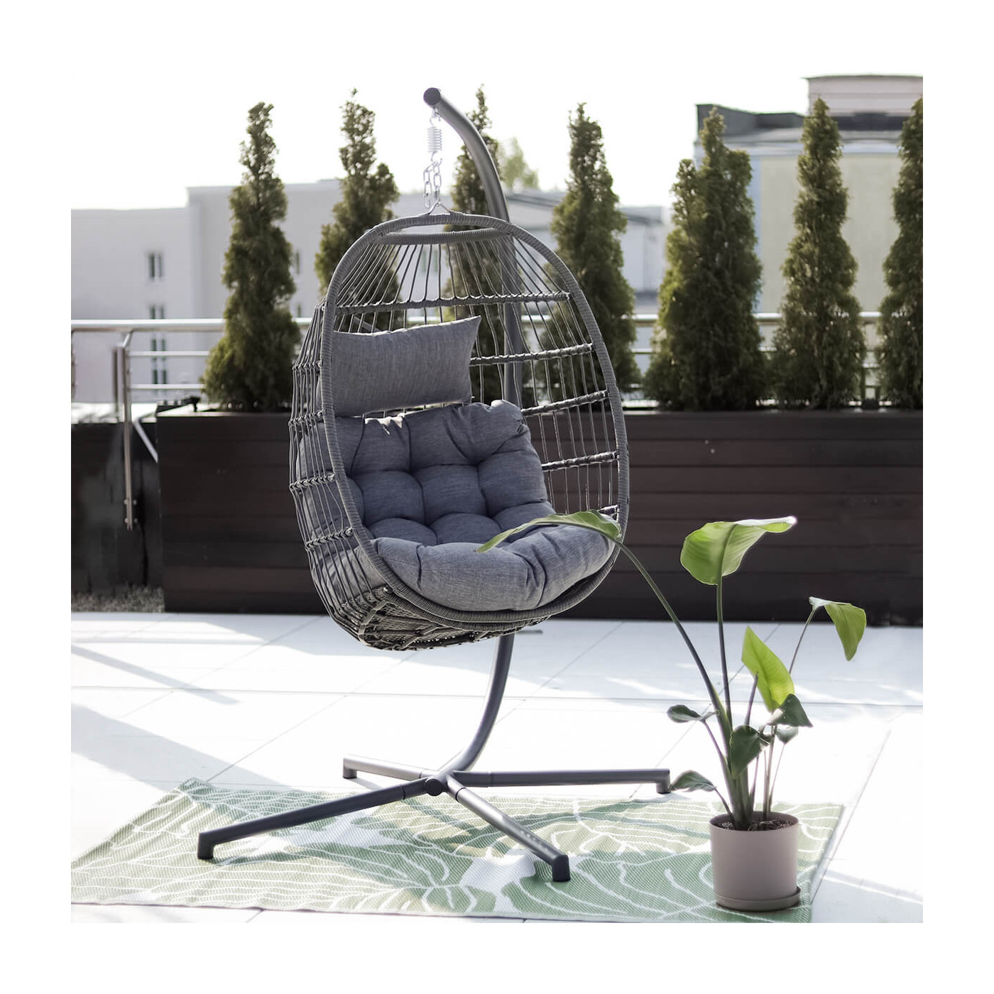 HARMONY FOTEL WISZĄCY GREY