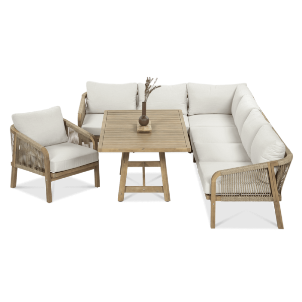 Naroznik ogrodowy z drewna akacjowego MARIGOLD DINING