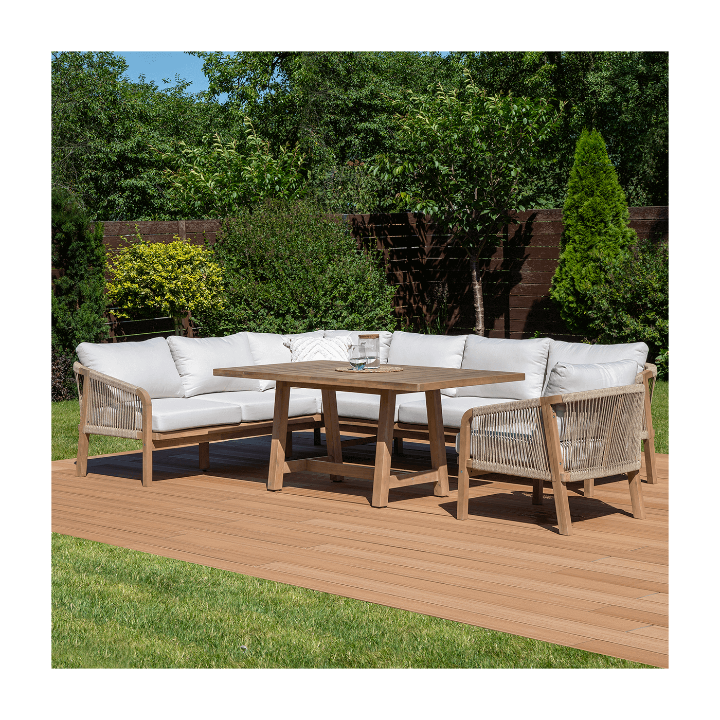 Naroznik ogrodowy z drewna akacjowego MARIGOLD DINING