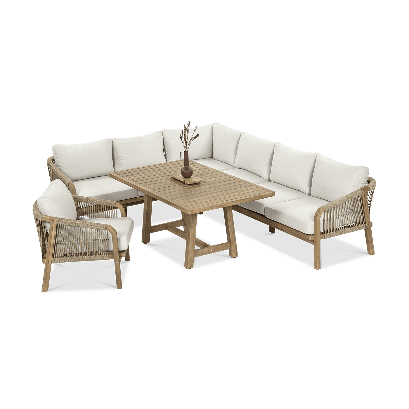 Naroznik ogrodowy z drewna akacjowego MARIGOLD DINING