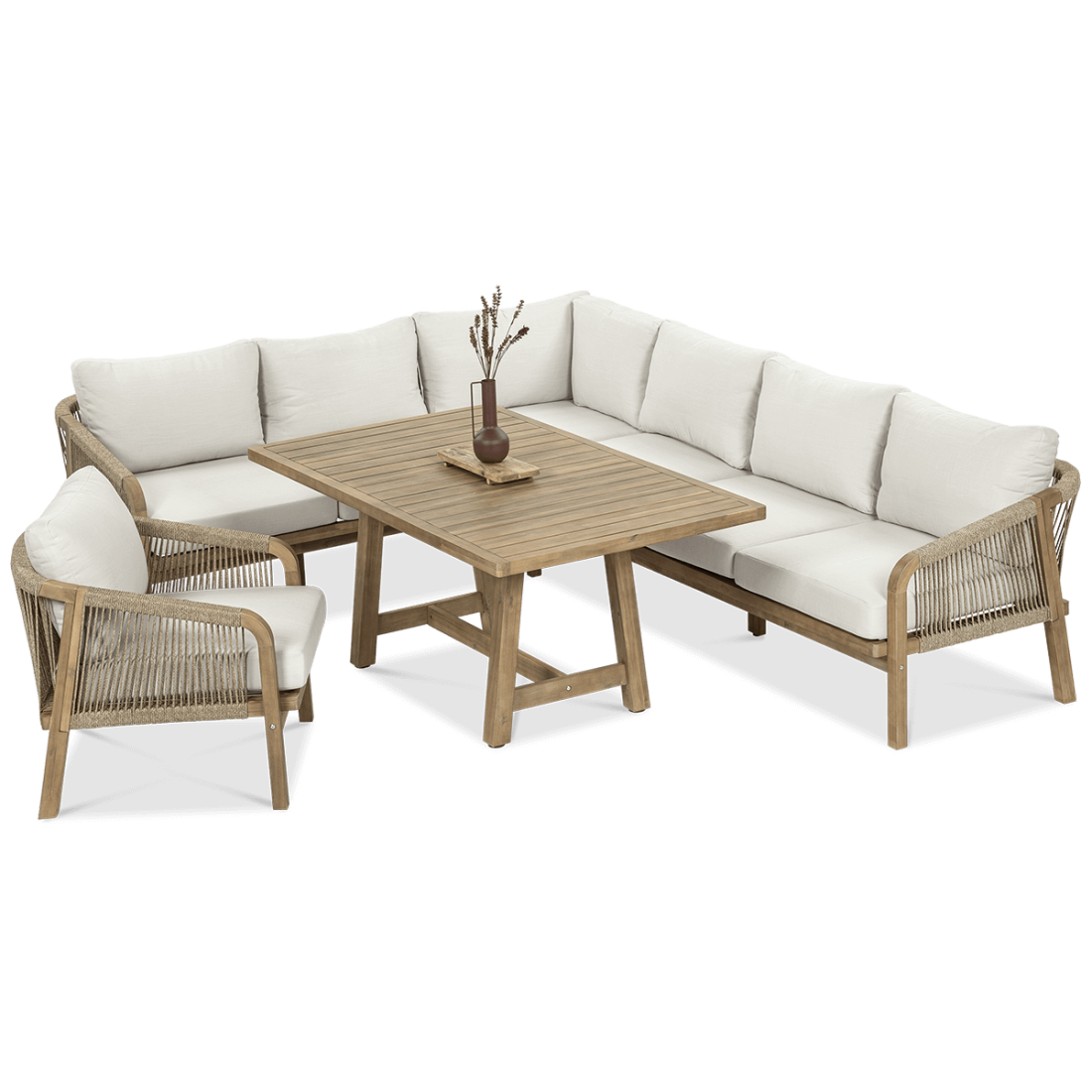 Naroznik ogrodowy z drewna akacjowego MARIGOLD DINING