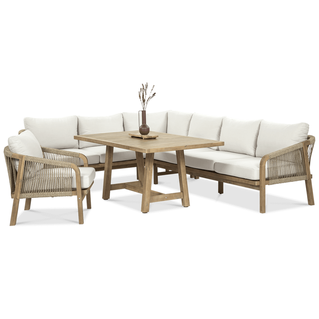 Naroznik ogrodowy z drewna akacjowego MARIGOLD DINING