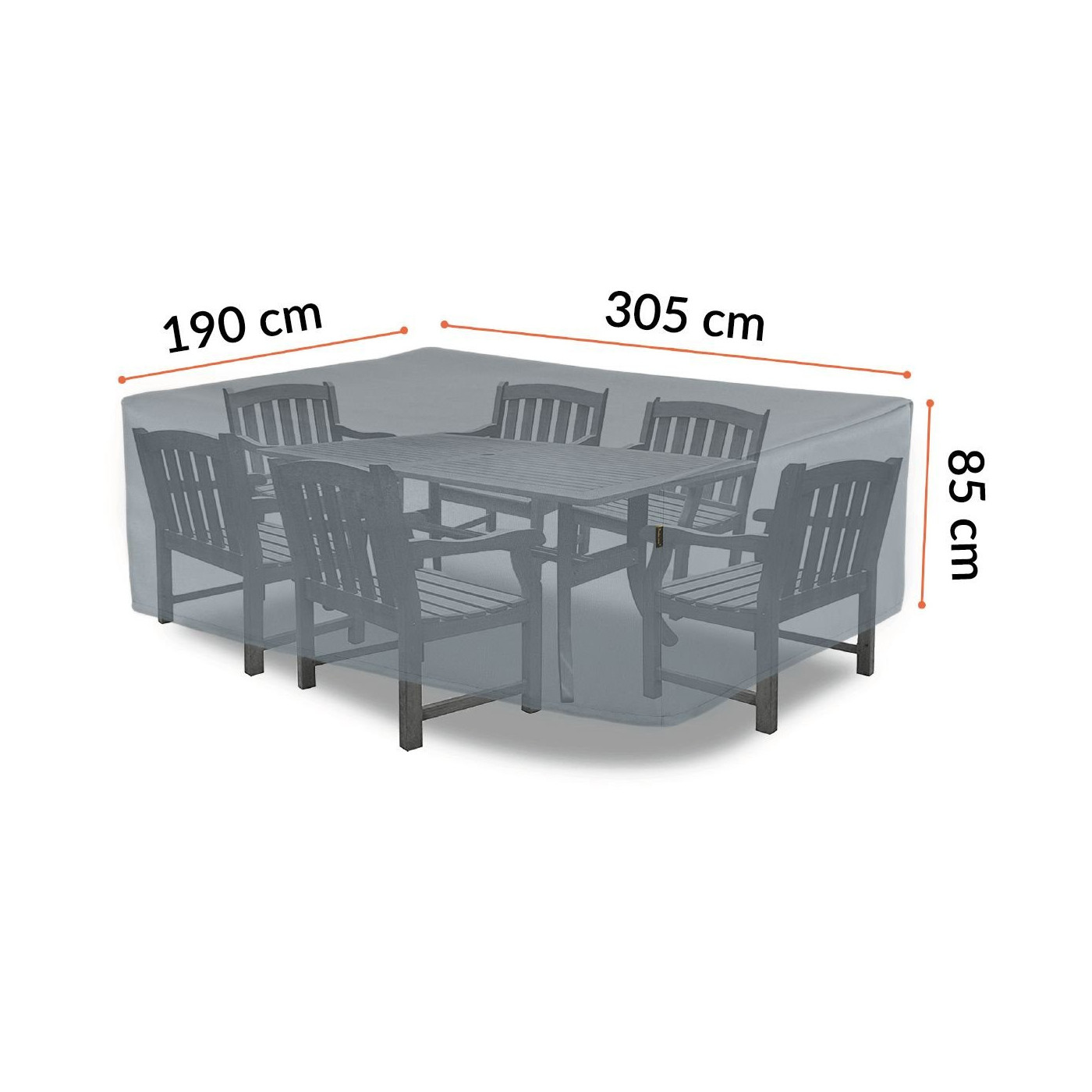 COVER FOR DINING ROOM FURNITURE 305x190x85CM