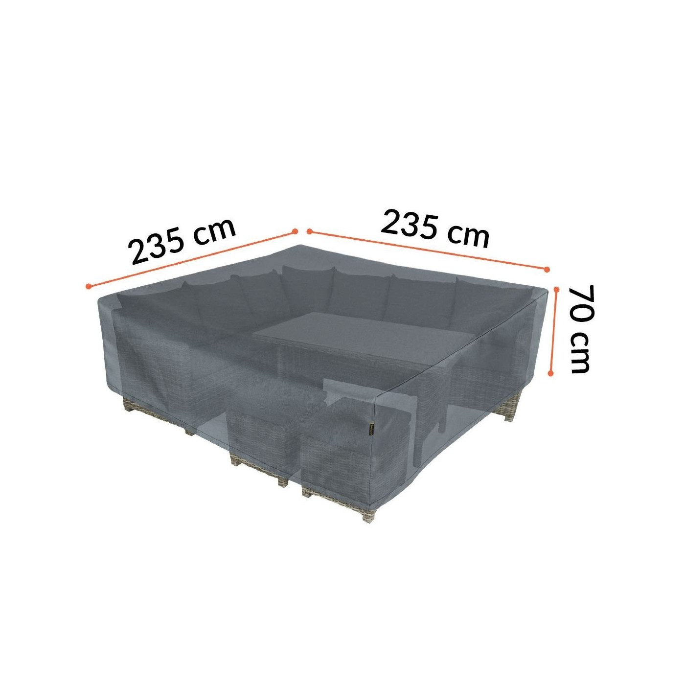 COVER FOR LEISURE FURNITURE 235x235x70CM