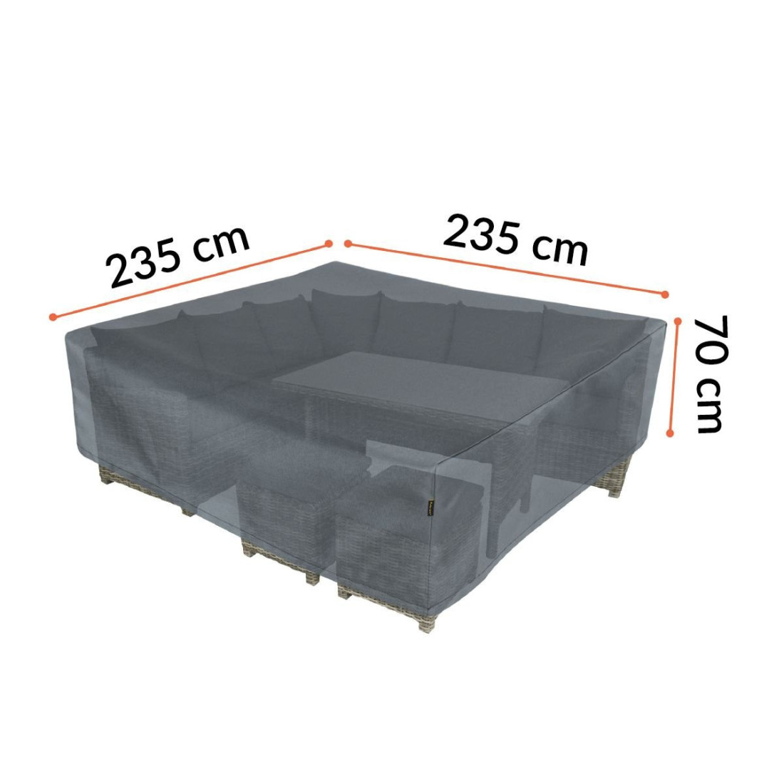COVER FOR LEISURE FURNITURE 235x235x70CM
