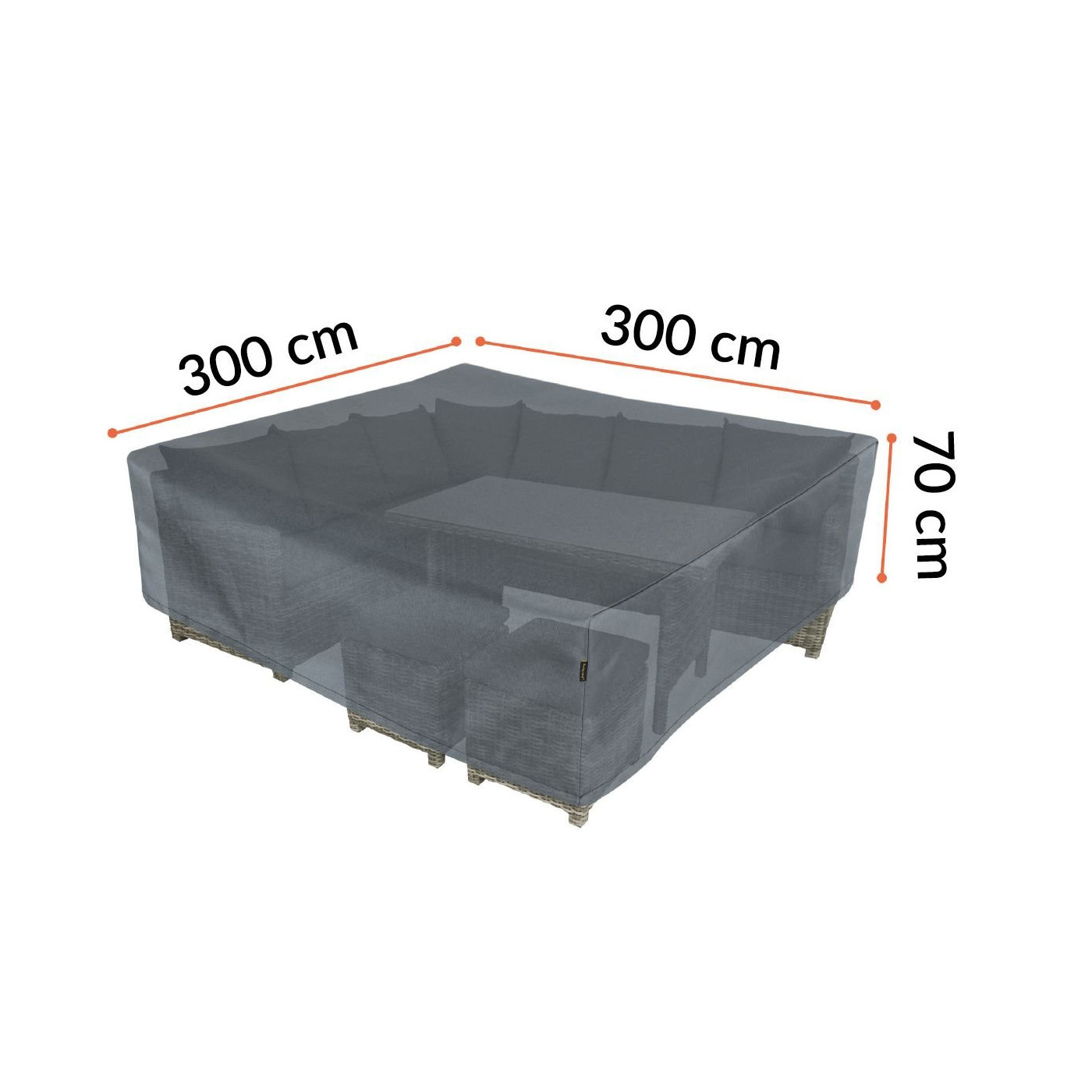 COVER FOR LEISURE FURNITURE 300x300x70CM