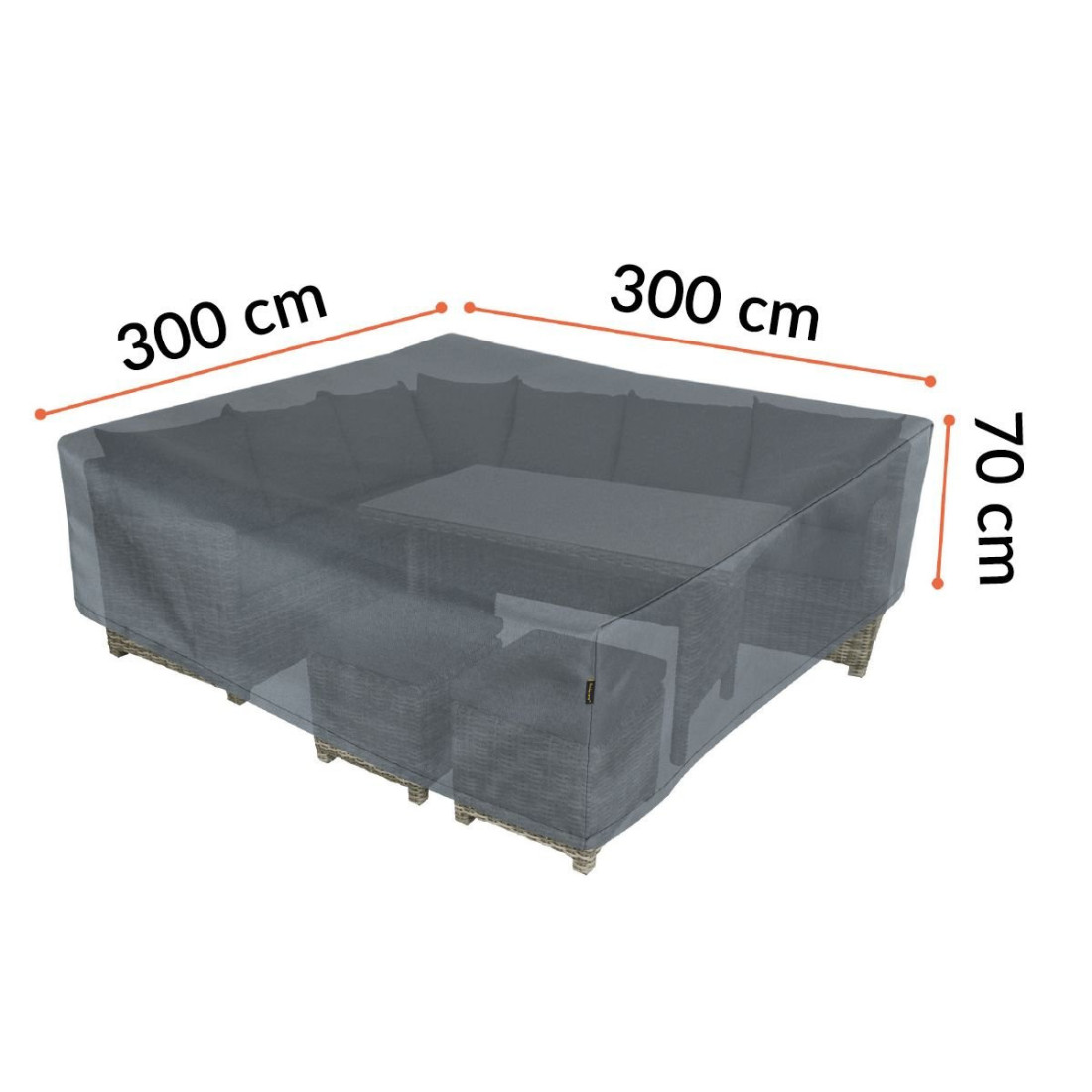 COVER FOR LEISURE FURNITURE 300x300x70CM