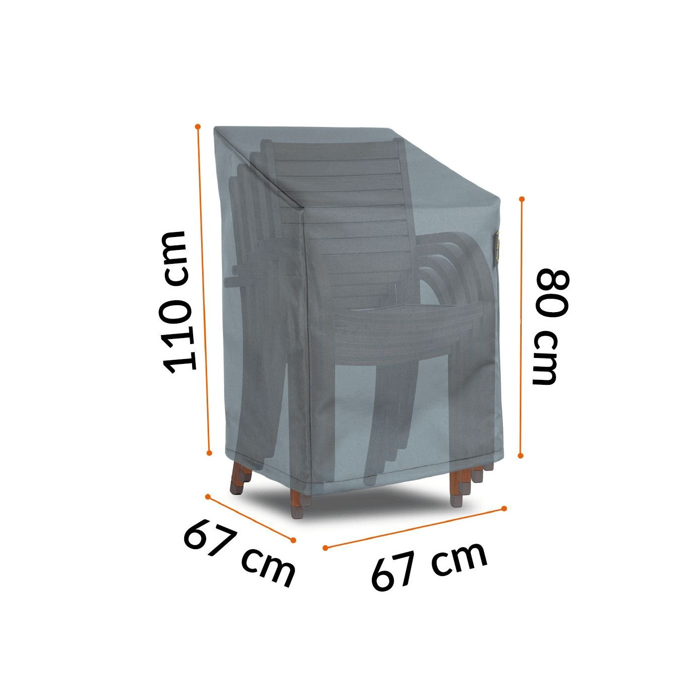 COVER FOR STACKABLE CHAIRS 67x67x80/110CM