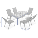 Zestaw mebli ogrodowych Bologna 1506 Light Grey
