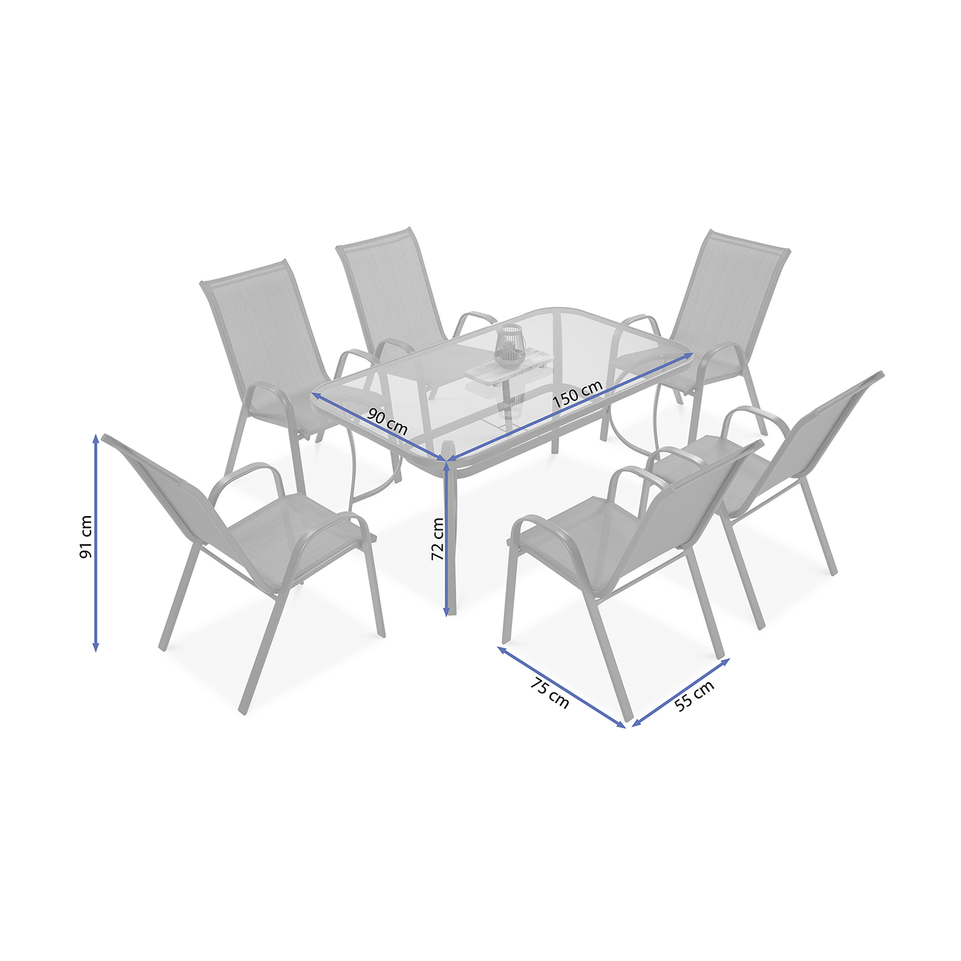 BOLOGNA 150/6 ZESTAW LIGHT GREY