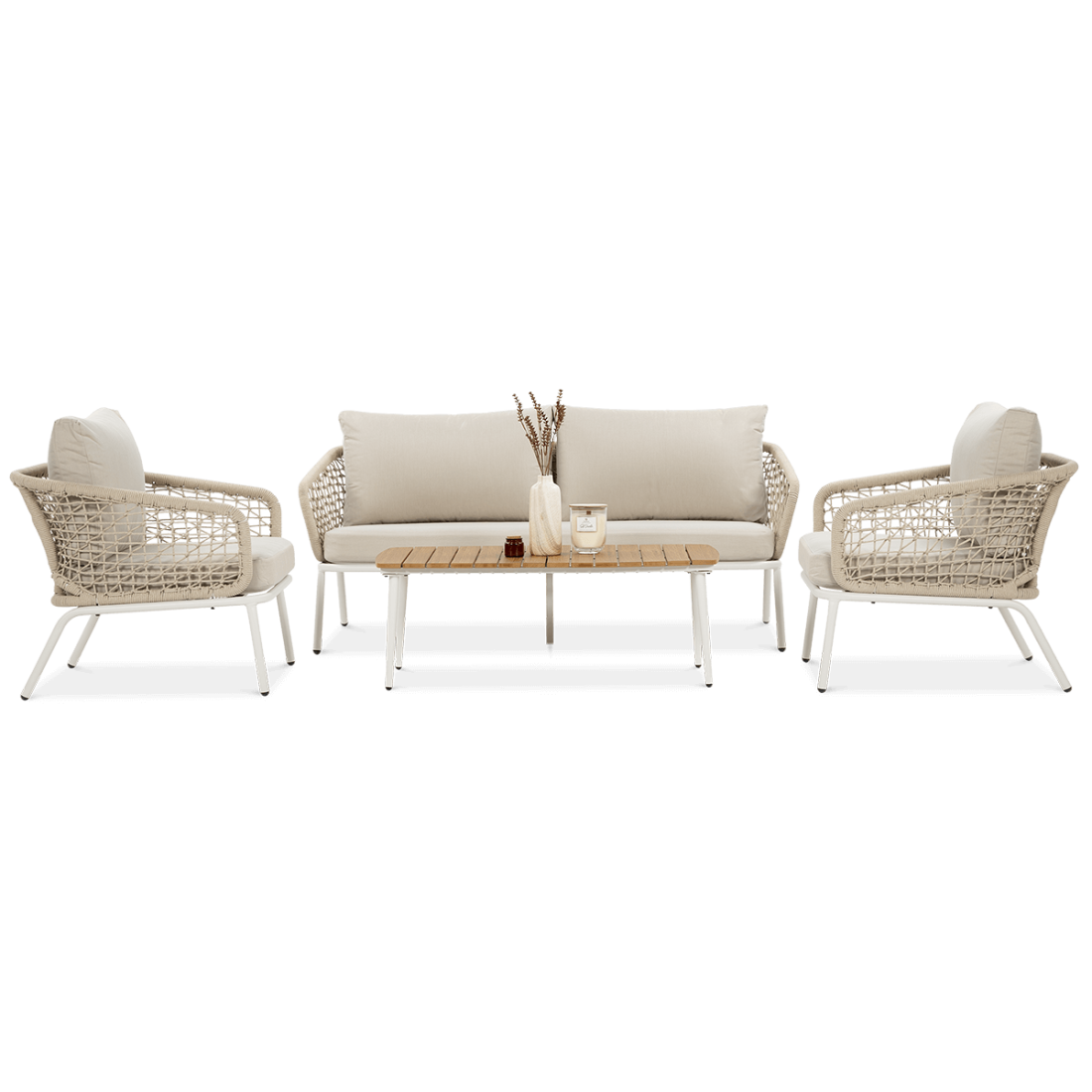 Zestaw mebli ogrodowych ROME Caffe Light Beige do przestrzeni biznesowych