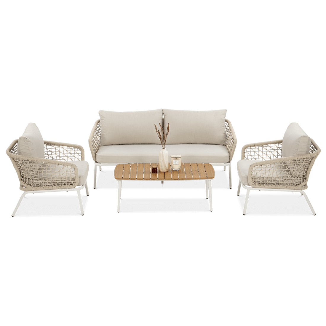 Zestaw mebli ogrodowych ROME Caffe Light Beige do przestrzeni biznesowych