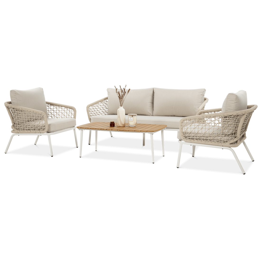 Zestaw mebli ogrodowych ROME Caffe Light Beige do przestrzeni biznesowych